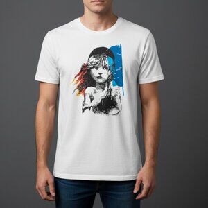 White Les Miserables Opera Shirt Size M